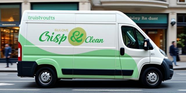 Eco-friendly delivery van in London